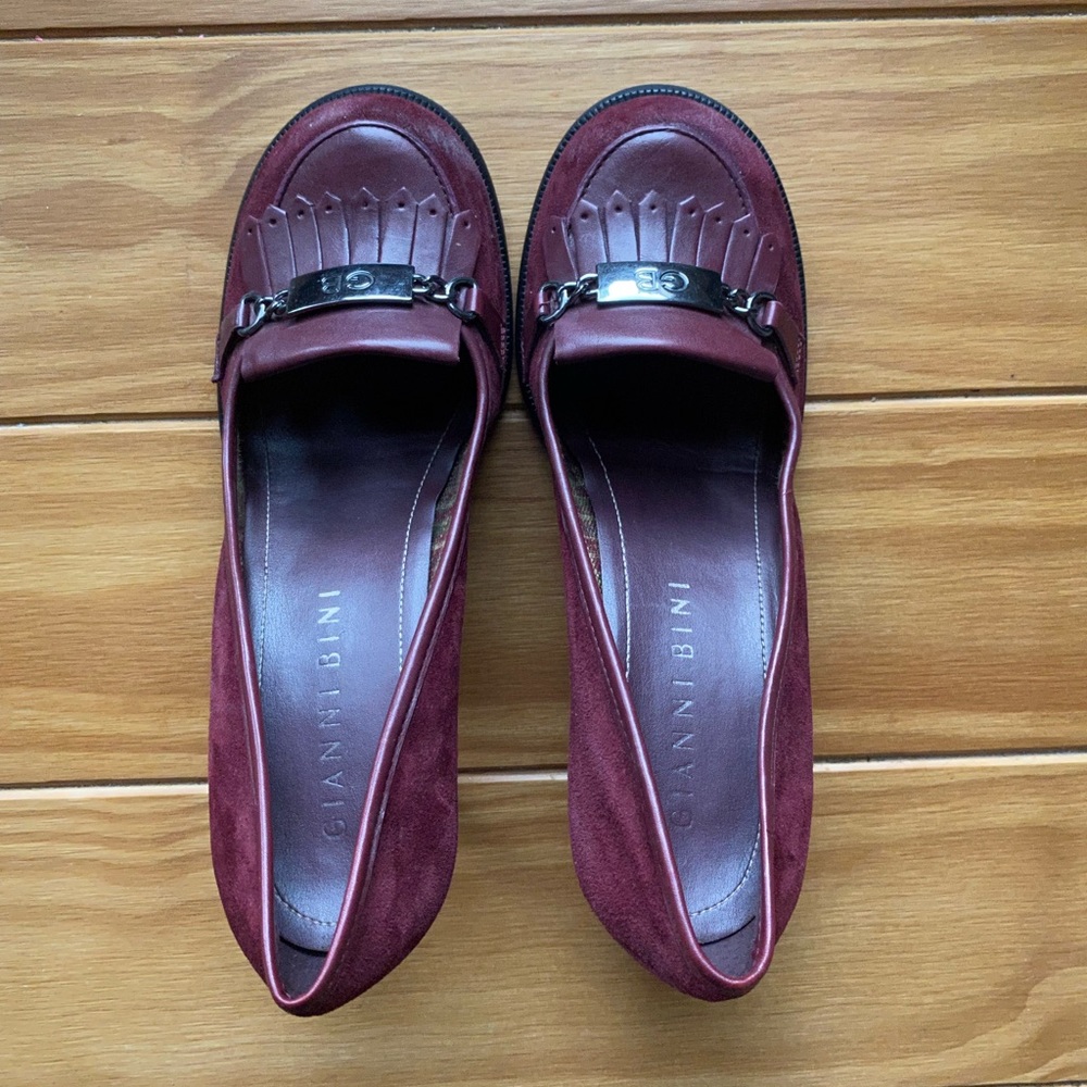 Gianni Bini heels, Penny loafer style, 3” heels, maroon, size 7 - Picture 10 of 16